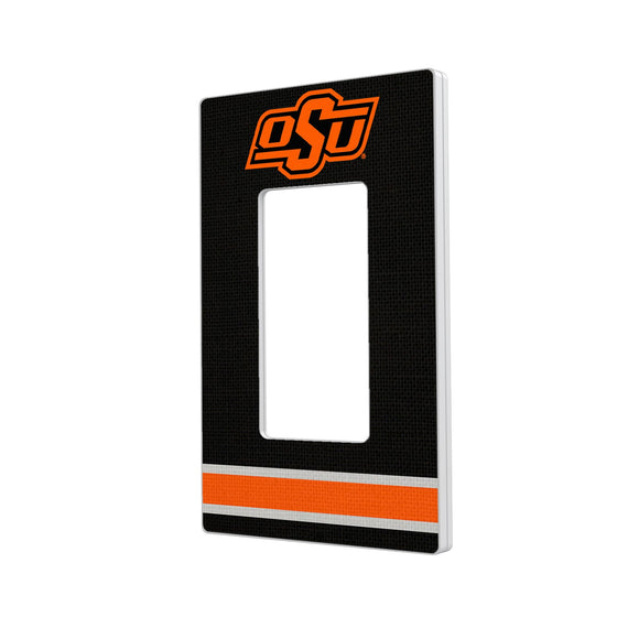 Oklahoma State Cowboys Stripe Hidden-Screw Light Switch Plate-1