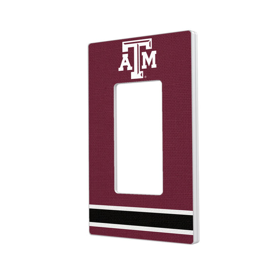 Texas A&M Aggies Stripe Hidden-Screw Light Switch Plate-1