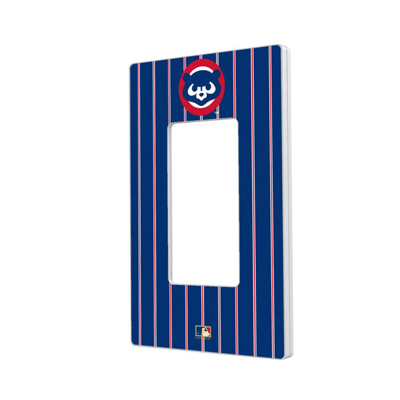 Chicago Cubs Home 1979-1998 - Cooperstown Collection Pinstripe Hidden-Screw Light Switch Plate - 757 Sports Collectibles