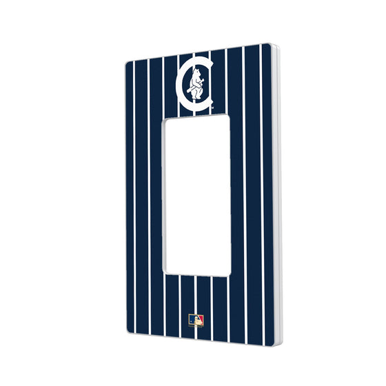 Chicago Cubs Home 1911-1912 - Cooperstown Collection Pinstripe Hidden-Screw Light Switch Plate - 757 Sports Collectibles