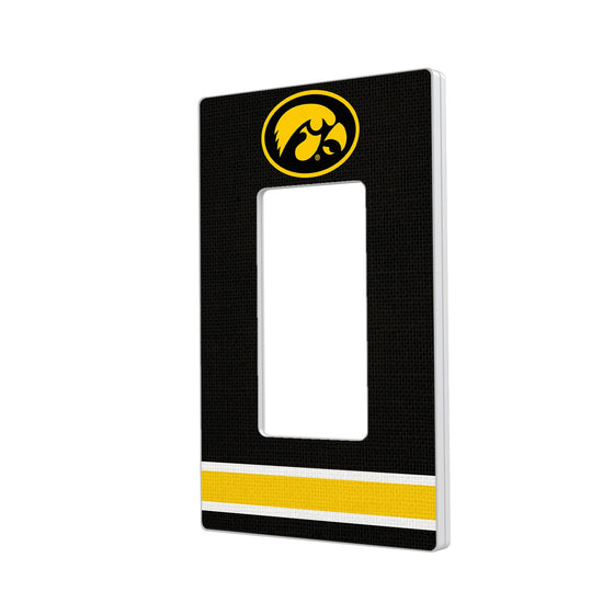 Iowa Hawkeyes Stripe Hidden-Screw Light Switch Plate-1