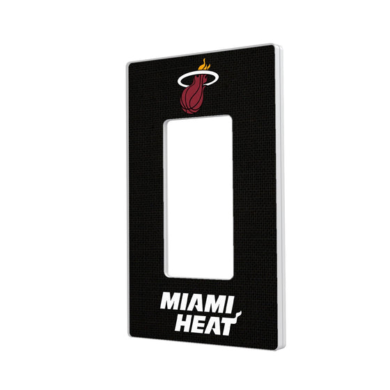 Miami Heat Solid Hidden-Screw Light Switch Plate-1