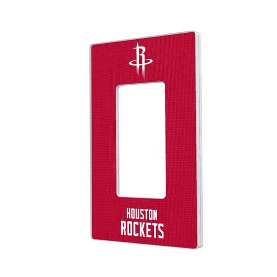 Houston Rockets Solid Hidden-Screw Light Switch Plate-1