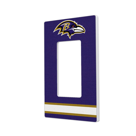 Baltimore Ravens Stripe Hidden-Screw Light Switch Plate - 757 Sports Collectibles