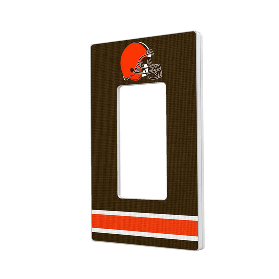 Cleveland Browns Stripe Hidden-Screw Light Switch Plate - 757 Sports Collectibles