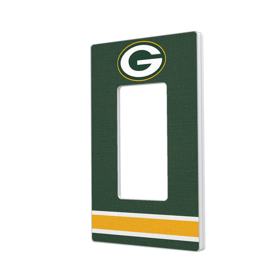 Green Bay Packers Stripe Hidden-Screw Light Switch Plate - 757 Sports Collectibles