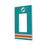 Miami Dolphins Stripe Hidden-Screw Light Switch Plate - 757 Sports Collectibles