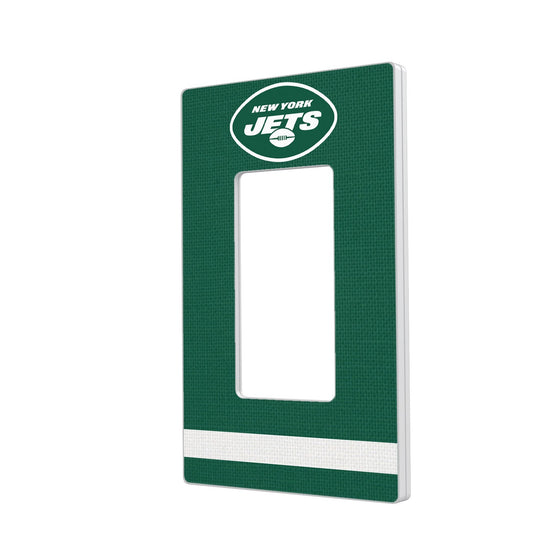 New York Jets Stripe Hidden-Screw Light Switch Plate - 757 Sports Collectibles