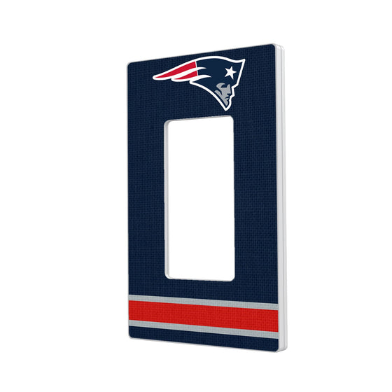 New England Patriots Stripe Hidden-Screw Light Switch Plate - 757 Sports Collectibles