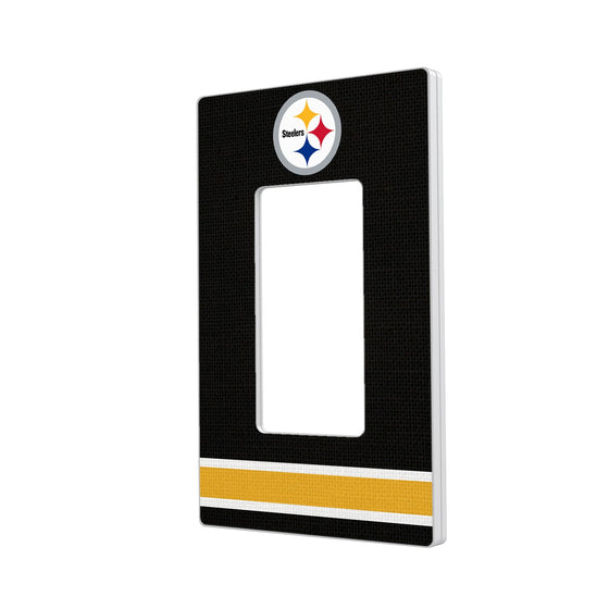 Pittsburgh Steelers Stripe Hidden-Screw Light Switch Plate - 757 Sports Collectibles