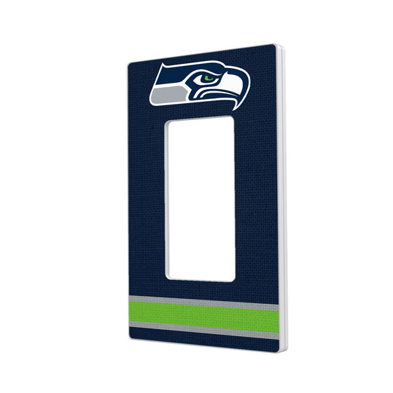 Seattle Seahawks Stripe Hidden-Screw Light Switch Plate - 757 Sports Collectibles