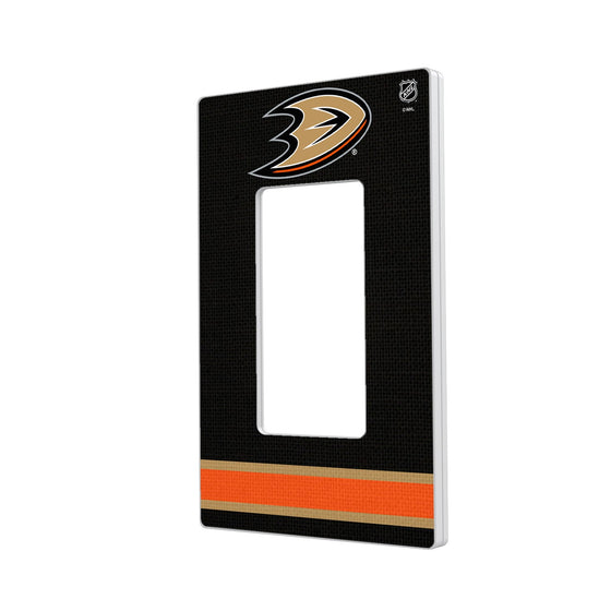 Anaheim Ducks Stripe Hidden-Screw Light Switch Plate-1