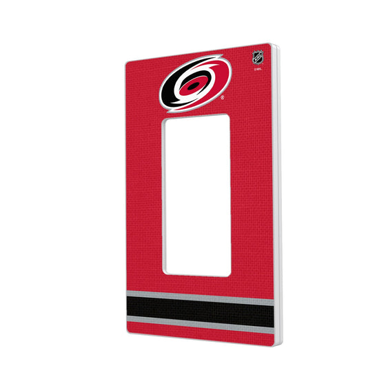 Carolina Hurricanes Stripe Hidden-Screw Light Switch Plate-1