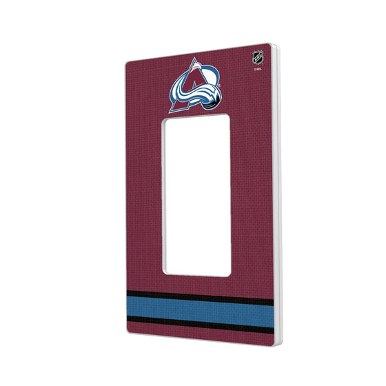 Colorado Avalanche Stripe Hidden-Screw Light Switch Plate-1