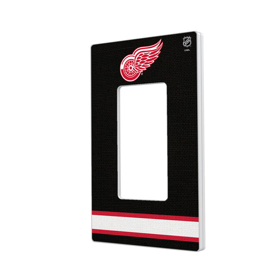 Detroit Red Wings Stripe Hidden-Screw Light Switch Plate-1