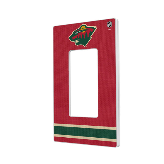 Minnesota Wild Stripe Hidden-Screw Light Switch Plate-1