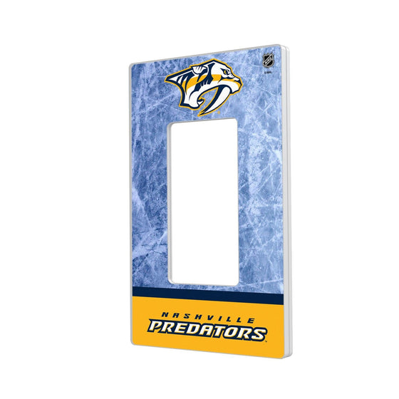 Nashville Predators Ice Wordmark Hidden-Screw Light Switch Plate-1