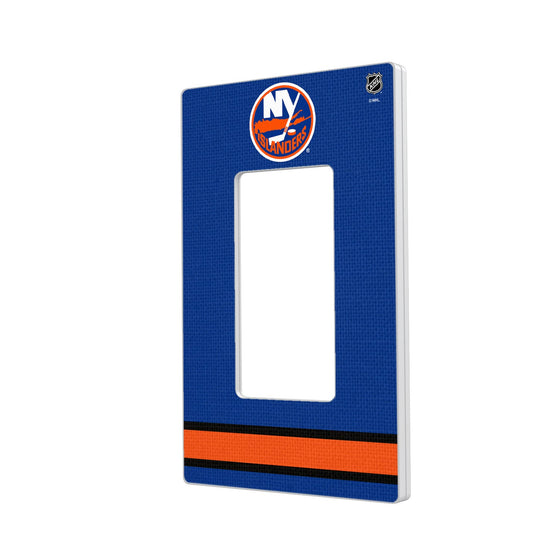 New York Islanders Stripe Hidden-Screw Light Switch Plate-1