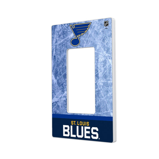 St. Louis Blues Ice Wordmark Hidden-Screw Light Switch Plate-1