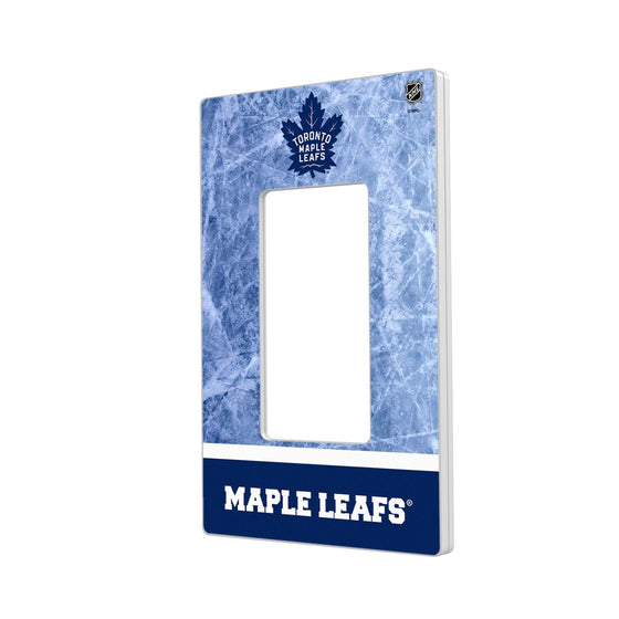 Toronto Maple Leafs Ice Wordmark Hidden-Screw Light Switch Plate-1