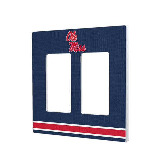 Mississippi Ole Miss Rebels Stripe Hidden-Screw Light Switch Plate-3