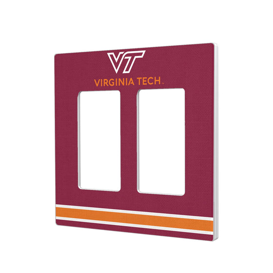 Virginia Tech Hokies Stripe Hidden-Screw Light Switch Plate-3