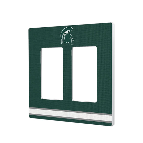 Michigan State Spartans Stripe Hidden-Screw Light Switch Plate-3