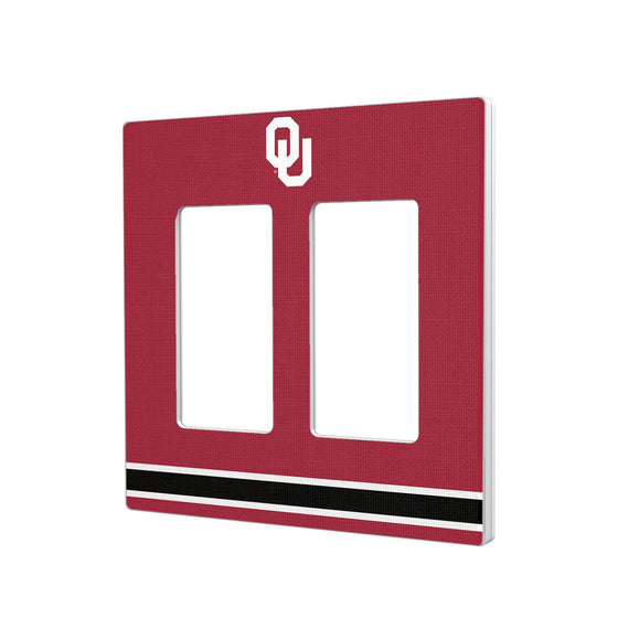 Oklahoma Sooners Stripe Hidden-Screw Light Switch Plate-3