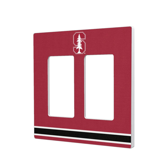 Stanford Cardinal Stripe Hidden-Screw Light Switch Plate-3