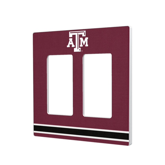 Texas A&M Aggies Stripe Hidden-Screw Light Switch Plate-3