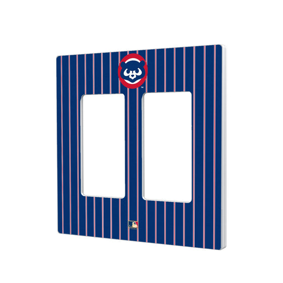 Chicago Cubs Home 1979-1998 - Cooperstown Collection Pinstripe Hidden-Screw Light Switch Plate - 757 Sports Collectibles