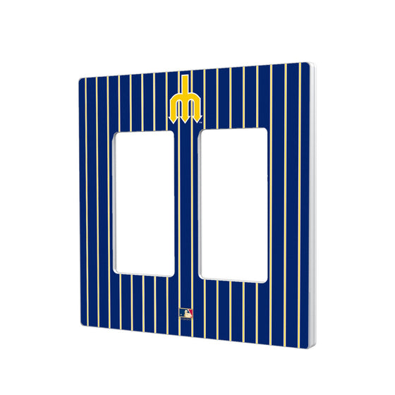 Seattle Mariners 1977-1980 - Cooperstown Collection Pinstripe Hidden-Screw Light Switch Plate - 757 Sports Collectibles