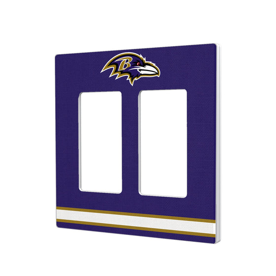 Baltimore Ravens Stripe Hidden-Screw Light Switch Plate - 757 Sports Collectibles