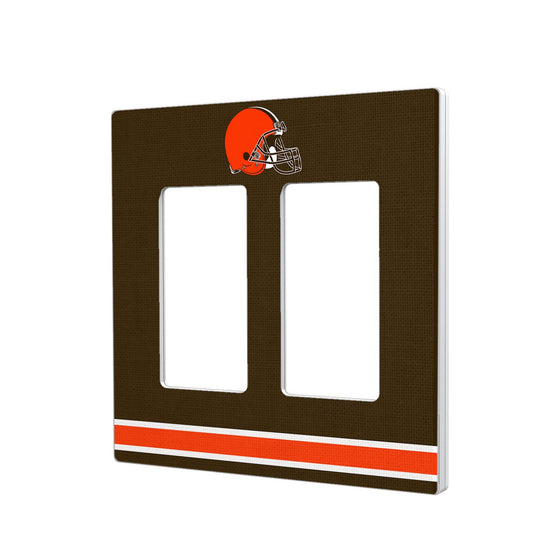 Cleveland Browns Stripe Hidden-Screw Light Switch Plate - 757 Sports Collectibles