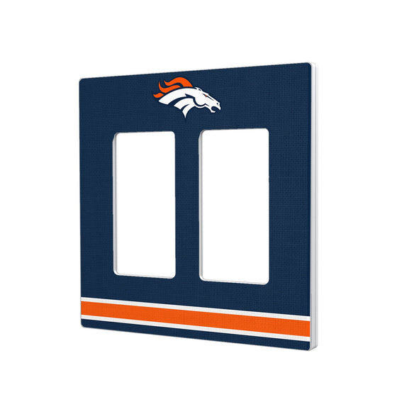 Denver Broncos Stripe Hidden-Screw Light Switch Plate - 757 Sports Collectibles