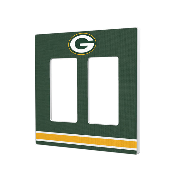 Green Bay Packers Stripe Hidden-Screw Light Switch Plate - 757 Sports Collectibles