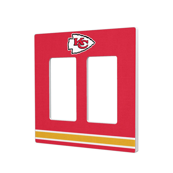 Kansas City Chiefs Stripe Hidden-Screw Light Switch Plate - 757 Sports Collectibles