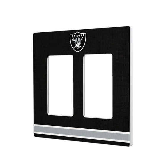 Las Vegas Raiders Stripe Hidden-Screw Light Switch Plate - 757 Sports Collectibles