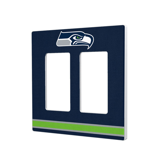 Seattle Seahawks Stripe Hidden-Screw Light Switch Plate - 757 Sports Collectibles