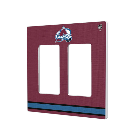 Colorado Avalanche Stripe Hidden-Screw Light Switch Plate-3