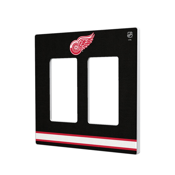 Detroit Red Wings Stripe Hidden-Screw Light Switch Plate-3