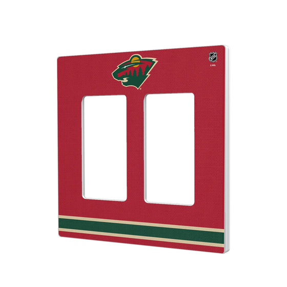 Minnesota Wild Stripe Hidden-Screw Light Switch Plate-3