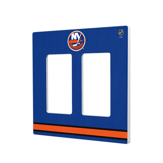 New York Islanders Stripe Hidden-Screw Light Switch Plate-3