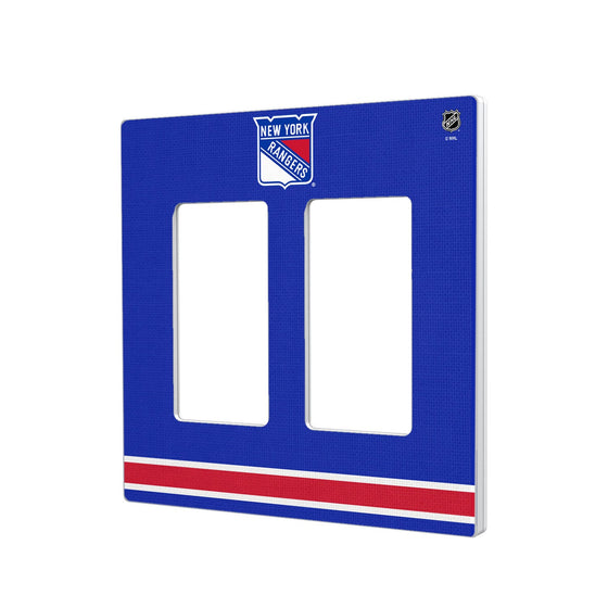 New York Rangers Stripe Hidden-Screw Light Switch Plate-3