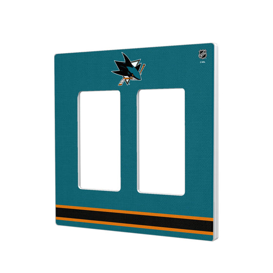 San Jose Sharks Stripe Hidden-Screw Light Switch Plate-3