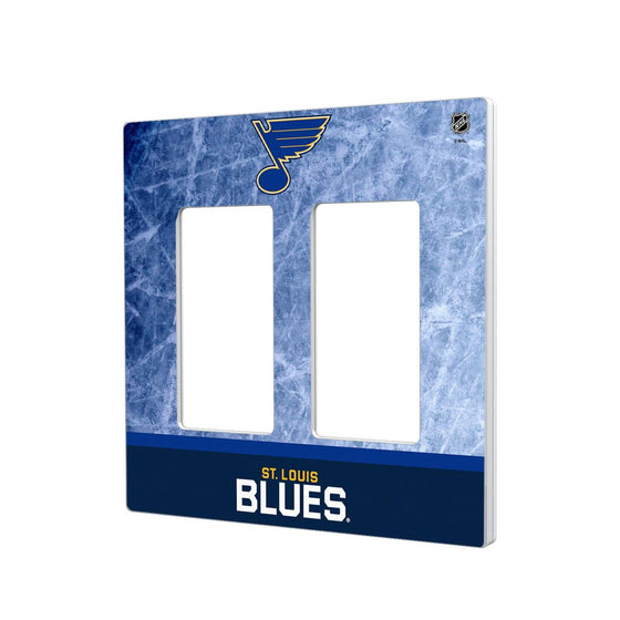 St. Louis Blues Ice Wordmark Hidden-Screw Light Switch Plate-3