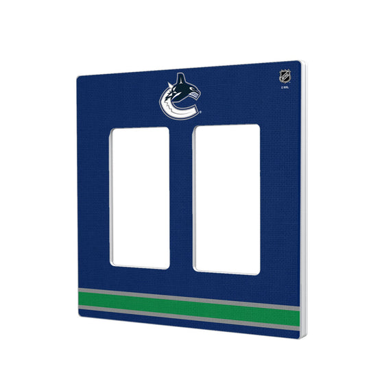 Vancouver Canucks Stripe Hidden-Screw Light Switch Plate-3