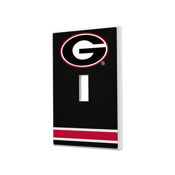 Georgia Bulldogs Stripe Hidden-Screw Light Switch Plate-0