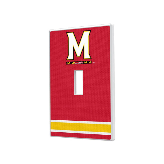 Maryland Terrapins Stripe Hidden-Screw Light Switch Plate-0