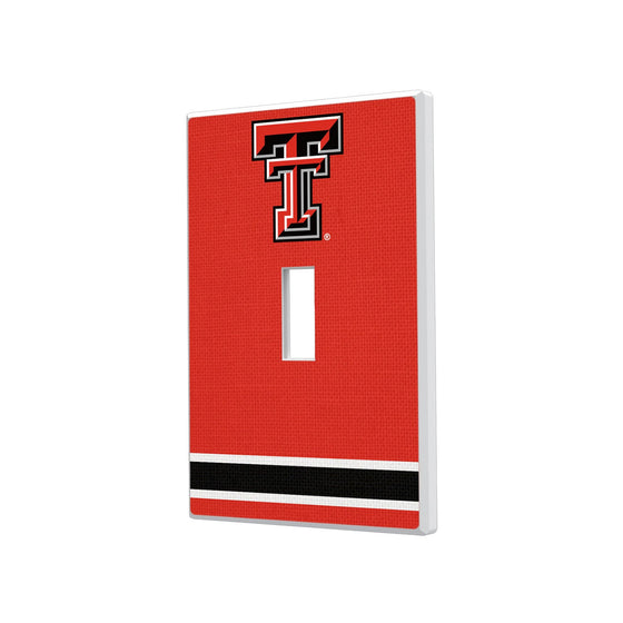 Texas Tech Red Raiders Stripe Hidden-Screw Light Switch Plate-0